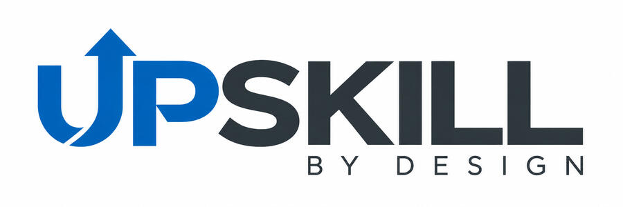 Logo Upskill in blue and black
